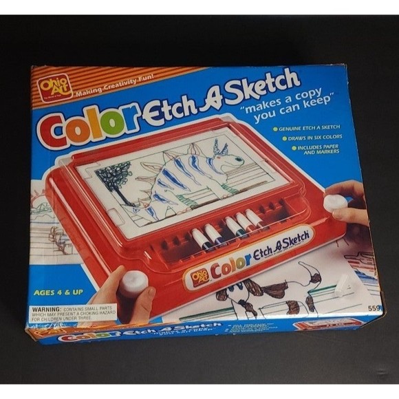 Other - Vintage 1993 Color Etch A Sketch Ohio Art The World of Toys